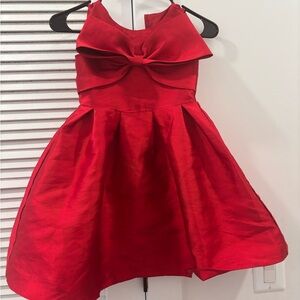 Rare Editions Red Formal Kids Dress with Bow